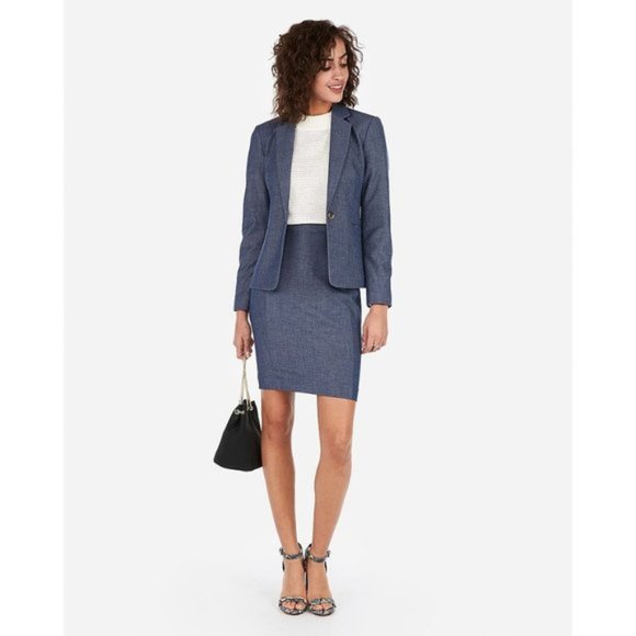 NWT Express High Waisted Pintucked Pencil Skirt 18 - Picture 4 of 4